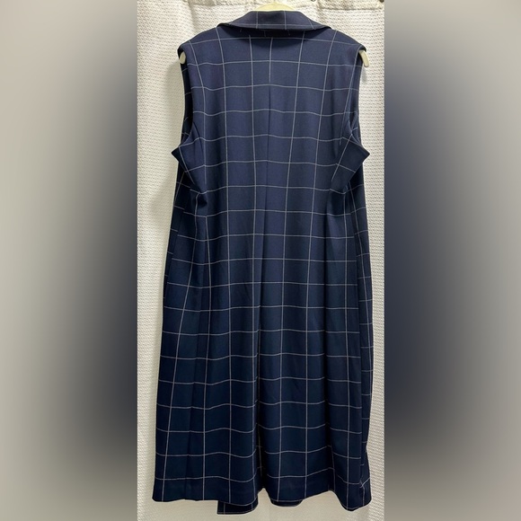 Shelby & Palmer Navy Checkered Sleeveless Dress - Picture 3 of 6